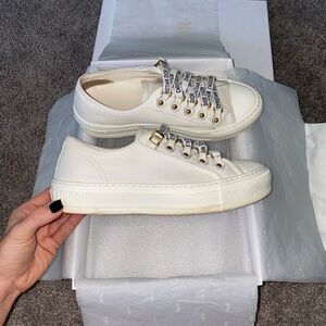 Authentic Dior Women's Cream Sneakers